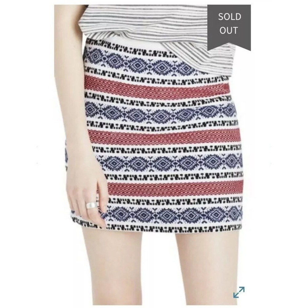 NWT Shabby chic Madewell Skirt 6 Jacquard Gamine g3461  $88 OLDSTOCK SOLD OUT